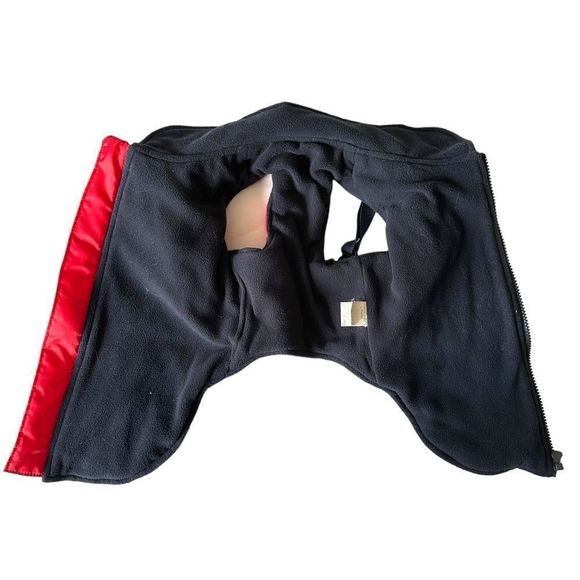 PUPPIA Mountaineer II Dog Coat with Integrated Harness in Red - Picture 3 of 7